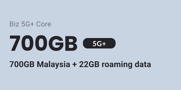 Gomo Biz 5G+ Core 700GB plan
