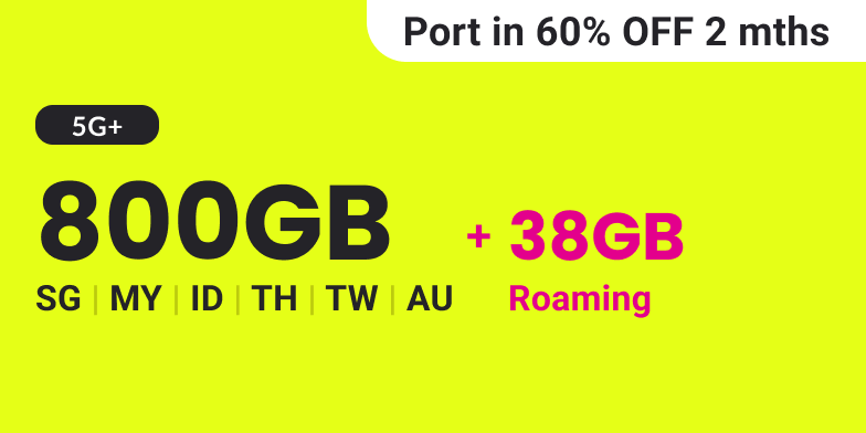 GOMO 5G+ Value Mobile Plan: 400GB 5G+ local data + 438GB roaming data