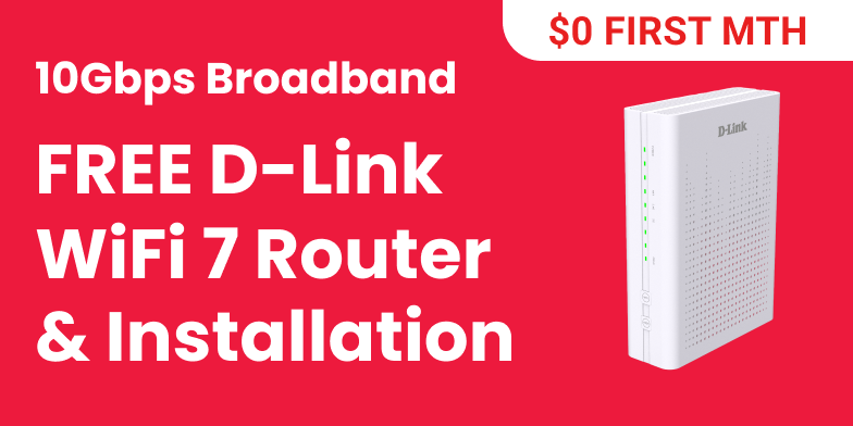 GOMO Broadband 10Gbps Value Saver plan with 24-mth contract - Free WiFi 7 router & Installation with 24/7 live chat support
