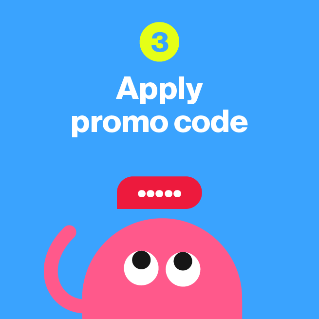 Apply promo code