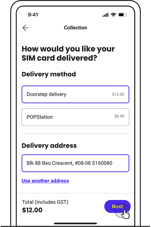 Choose doorstep delivery or POPStation collection.
