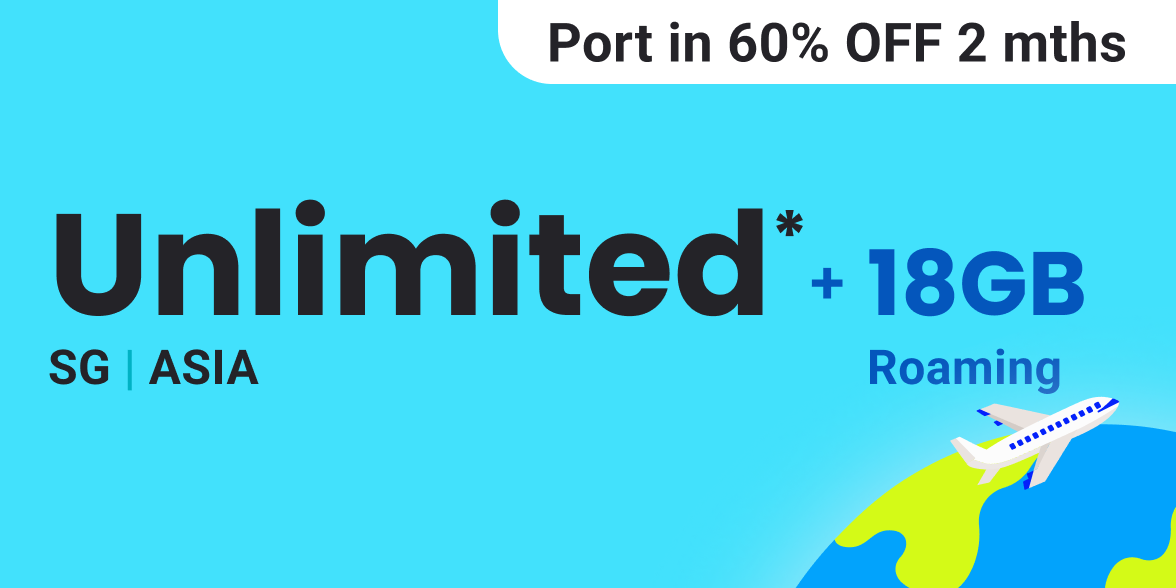 GOMO 5G+ Asia Infinity Mobile Plan: Unlimited* 5G Local data + Asia roaming data