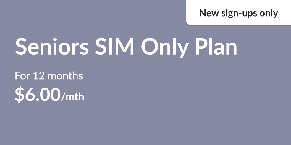 Singtel's $6 Senior SIM Only plan. Available for seniors. Now with 340GB of 5G+ local data and 6GB M'sia Roaming.