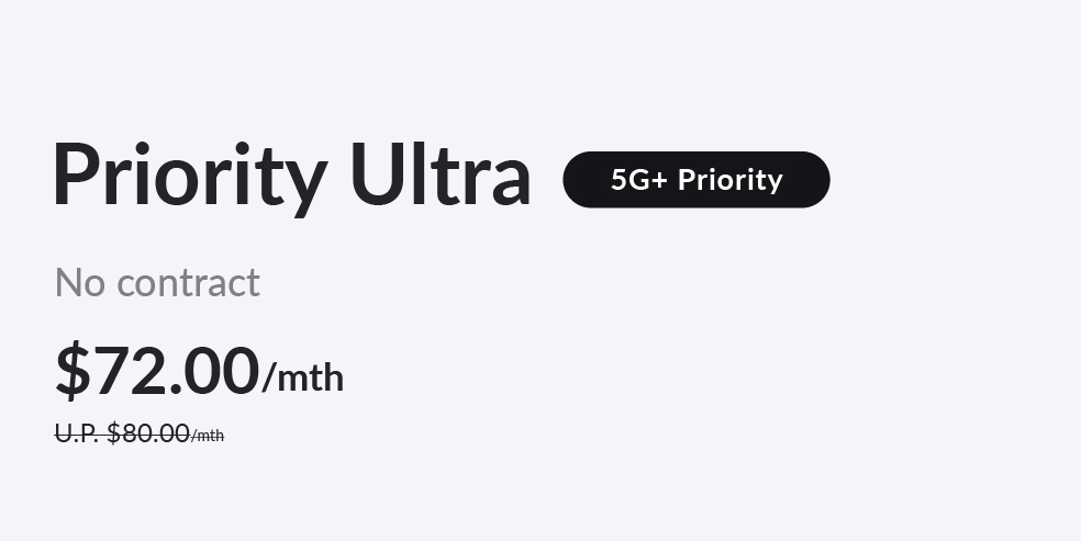 Singtel no contract SIM Only Priority Ultra plan - now on eSIM with unlimited 5G+ data and Malaysia Roaming, 1500 mins talktime & 1500 SMS for $80/mth
