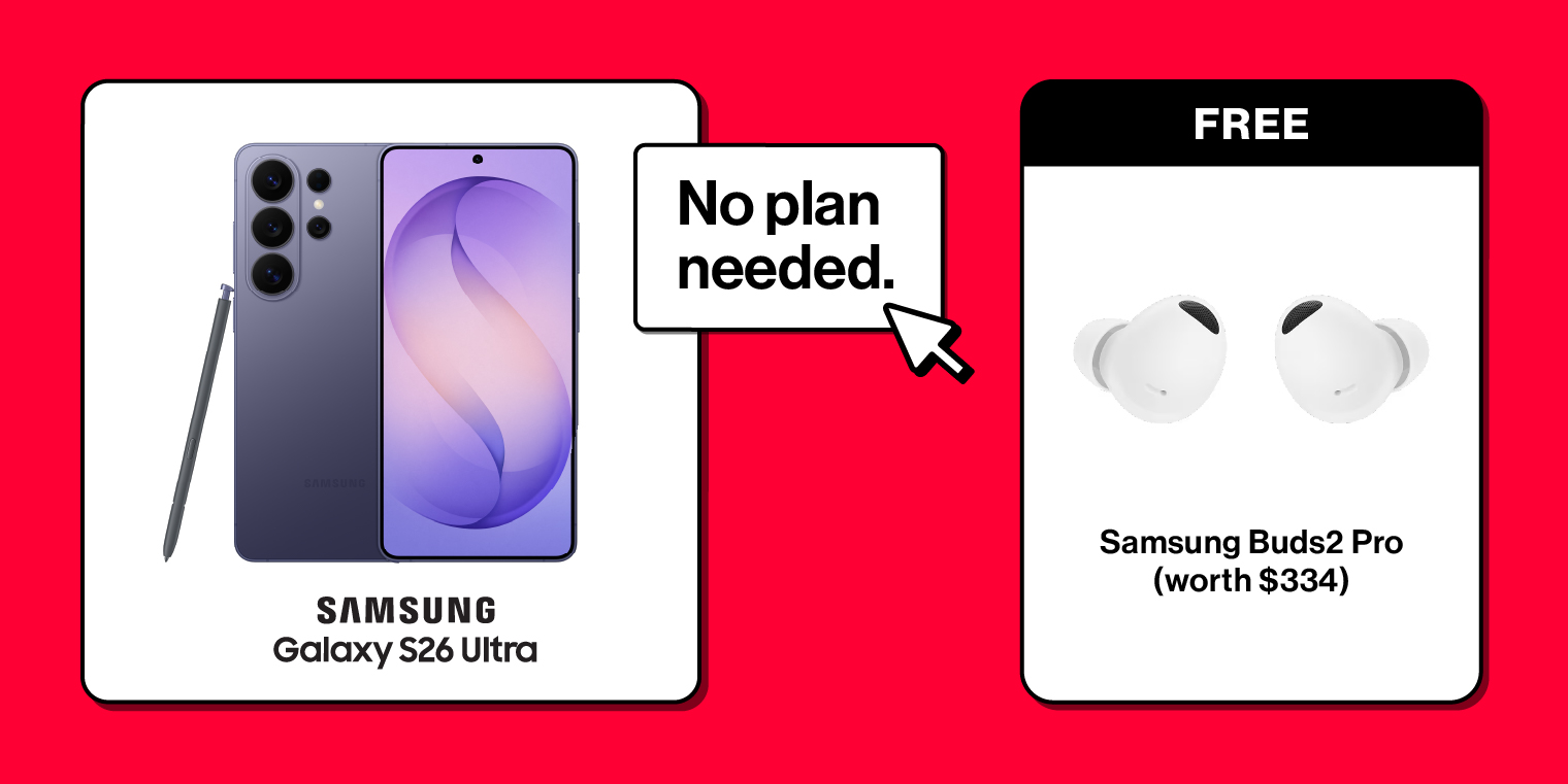 $200 OFF Samsung Galaxy S26 Ultra. No plan needed.