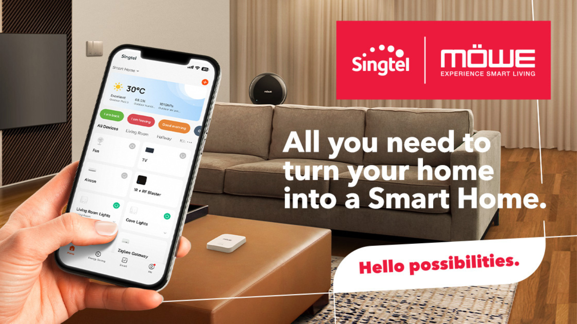 Singtel’s MÖWE Smart Home Automation Packages (starting at $54.13 per month)