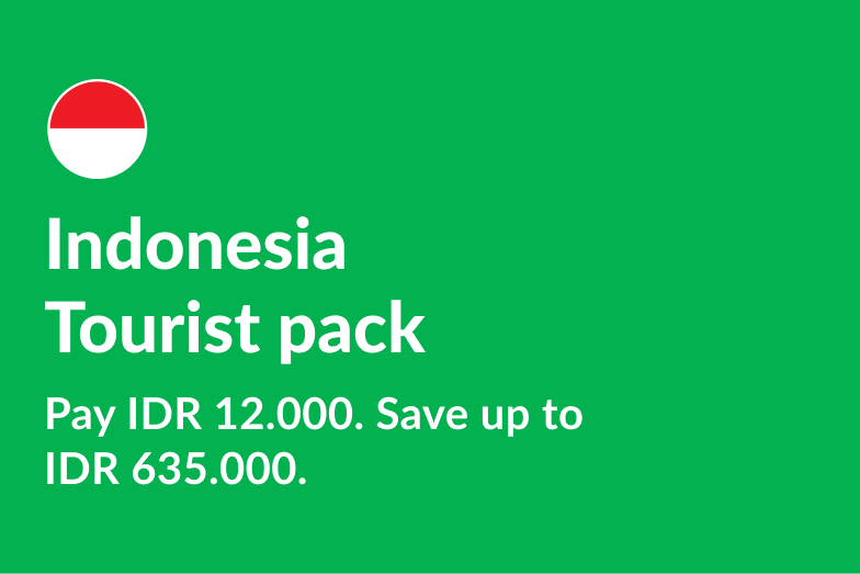 Singtel X Grab Rewards: Save up to IDR635.000 on your rides and meals when you buy the IDR12.000 Indonesia Tourist Pack