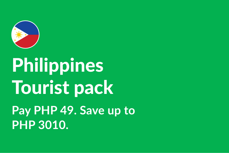 Singtel X Grab Rewards: Save up to PHP 1519 with ride and meal vouchers when you buy the PHP 40 Philippines Tourist Pack
