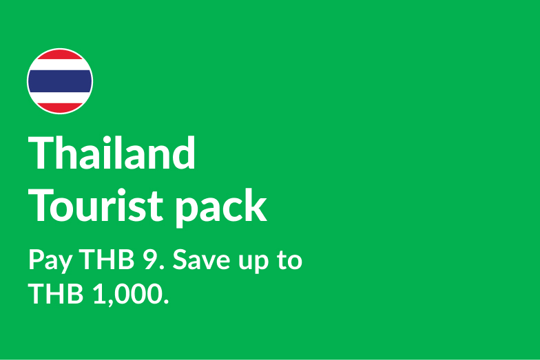 Singtel X Grab Rewards: Save up to THB 1,000 with ride and meal vouchers when you buy the THB 9 Thailand Tourist Pack
