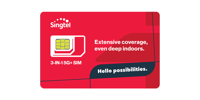 Change to a 5G+ compatible eSIM or SIM card to enjoy Singtel 5G+