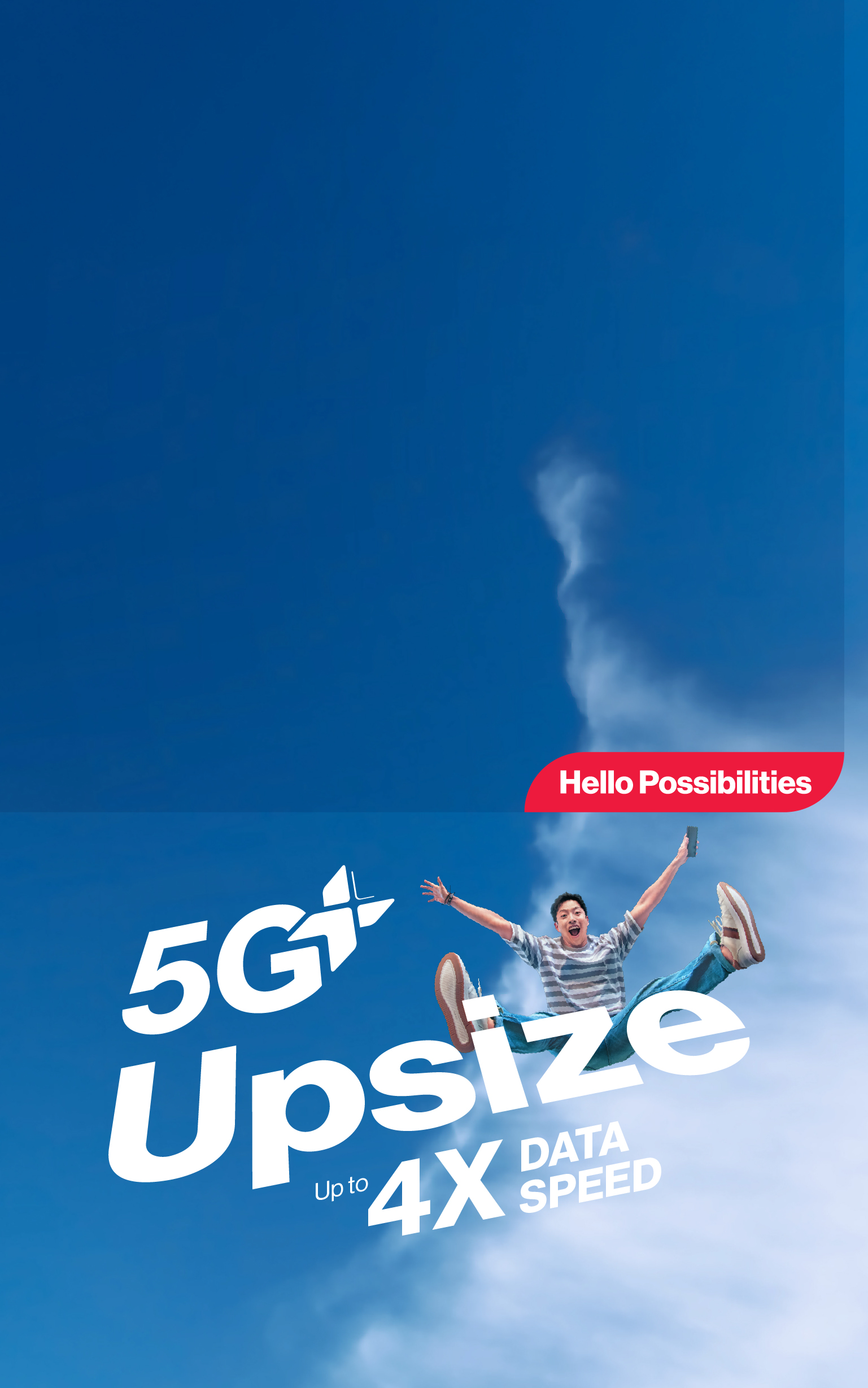 Upsize your Singtel 5G+ plans and experience up to 4x data speeds when you upgrade to 5G+ enhanced or priority plans