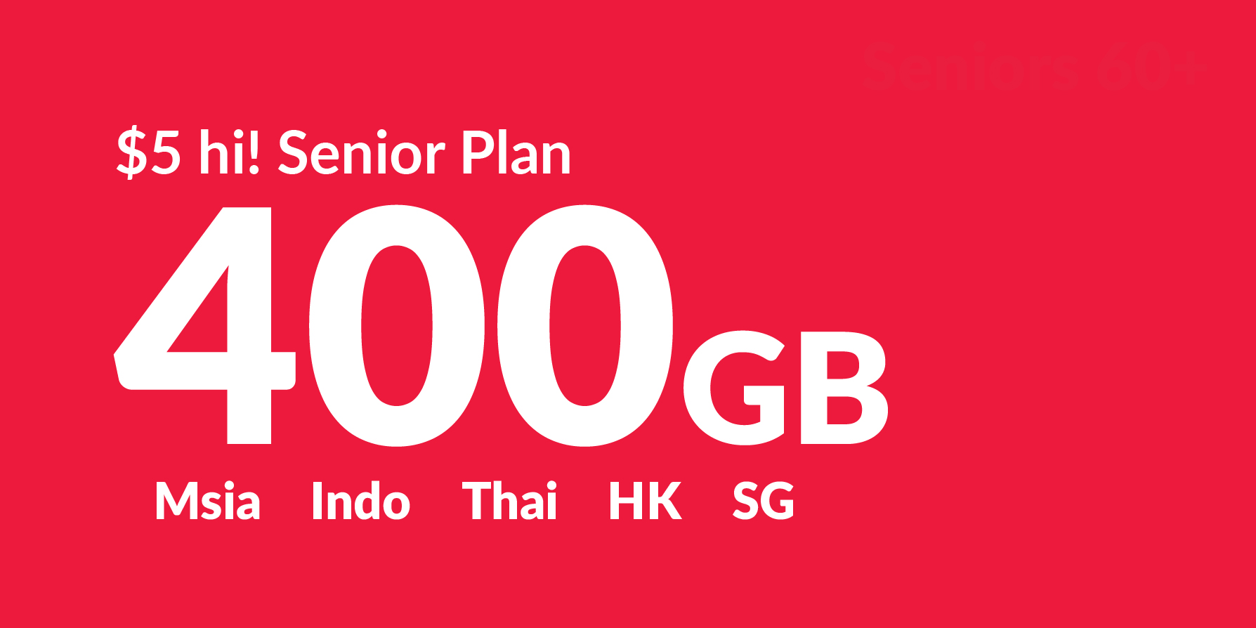 400GB 4G (200GB Singapore + 200GB roaming data Malaysia, Indonesia, Thailand)
