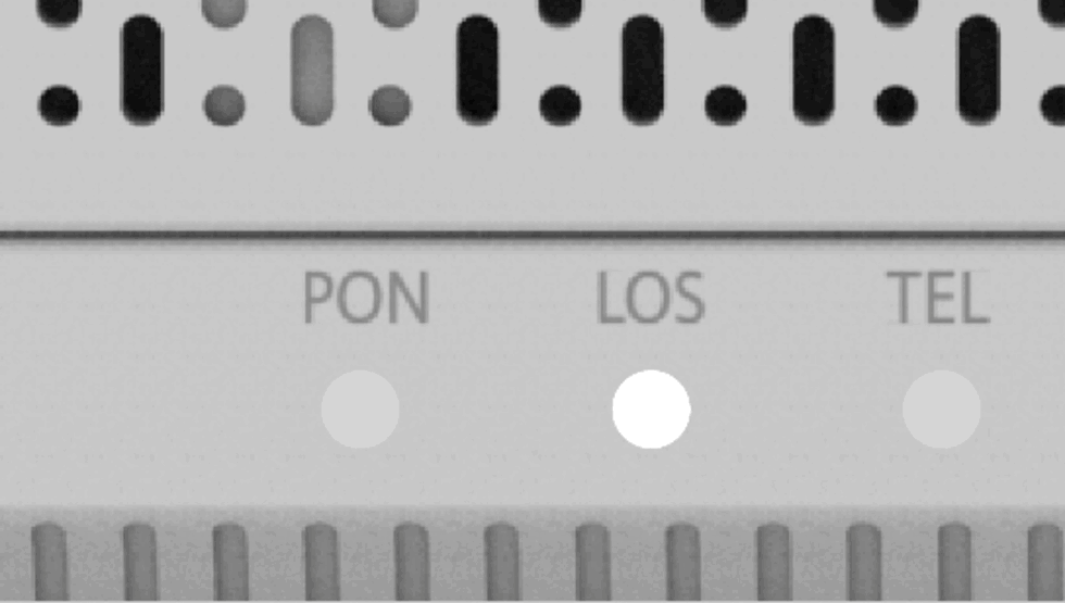 PON no light, LOS blinking slowly