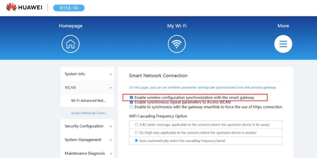 Untick the option to enable wireless configuration synchronisation.