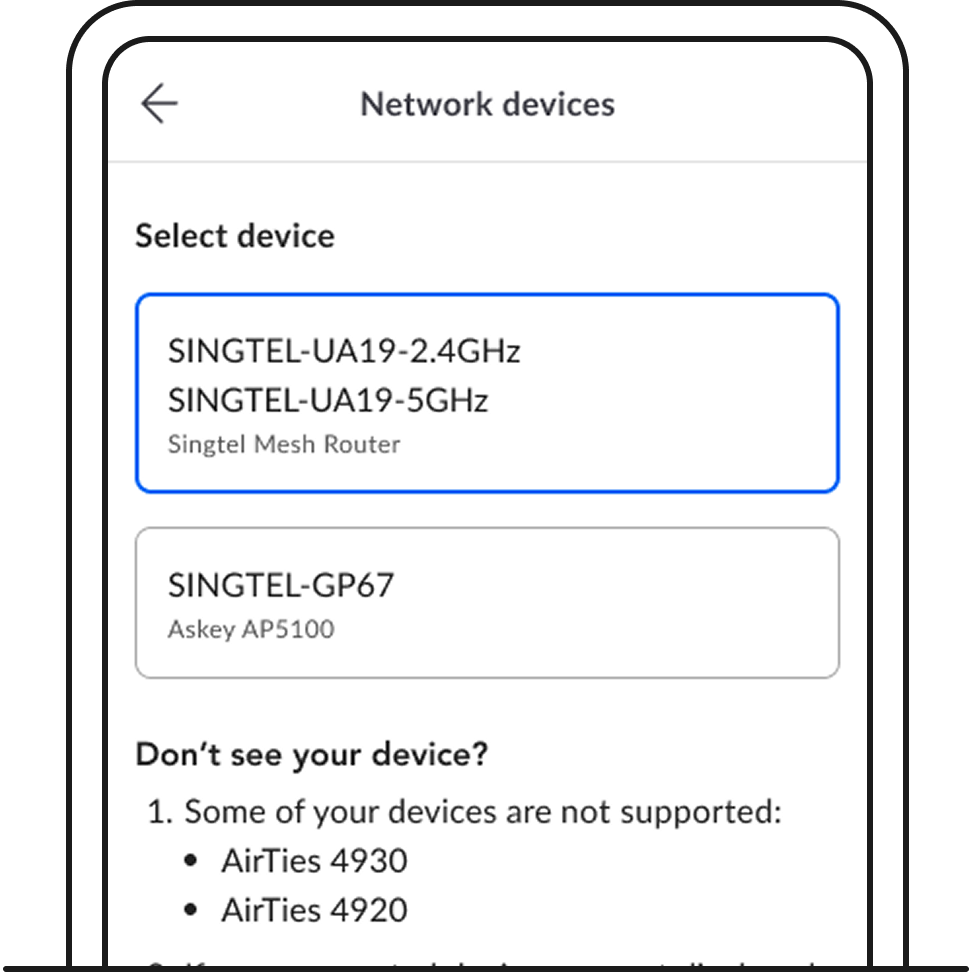 Select the device you would like to update.