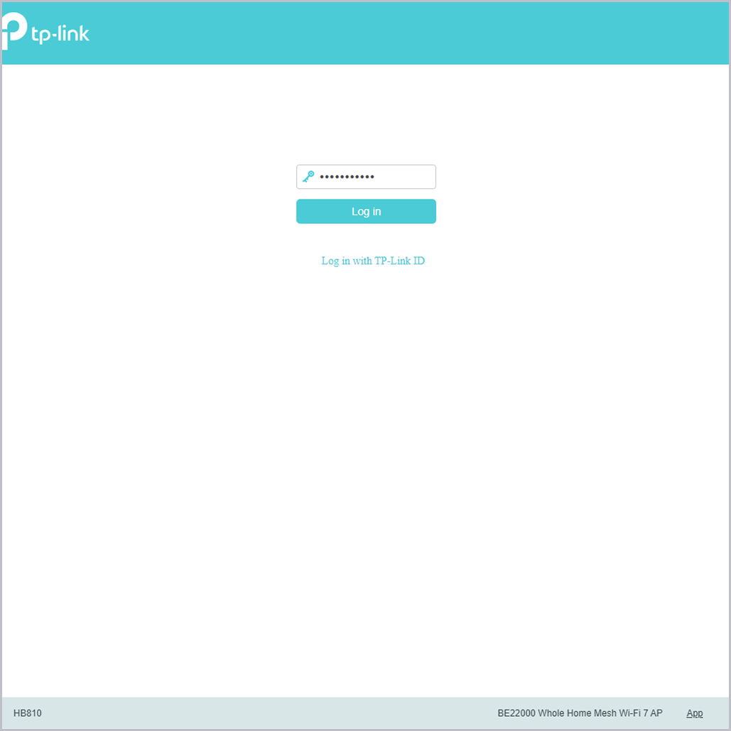 Enter password to log in.