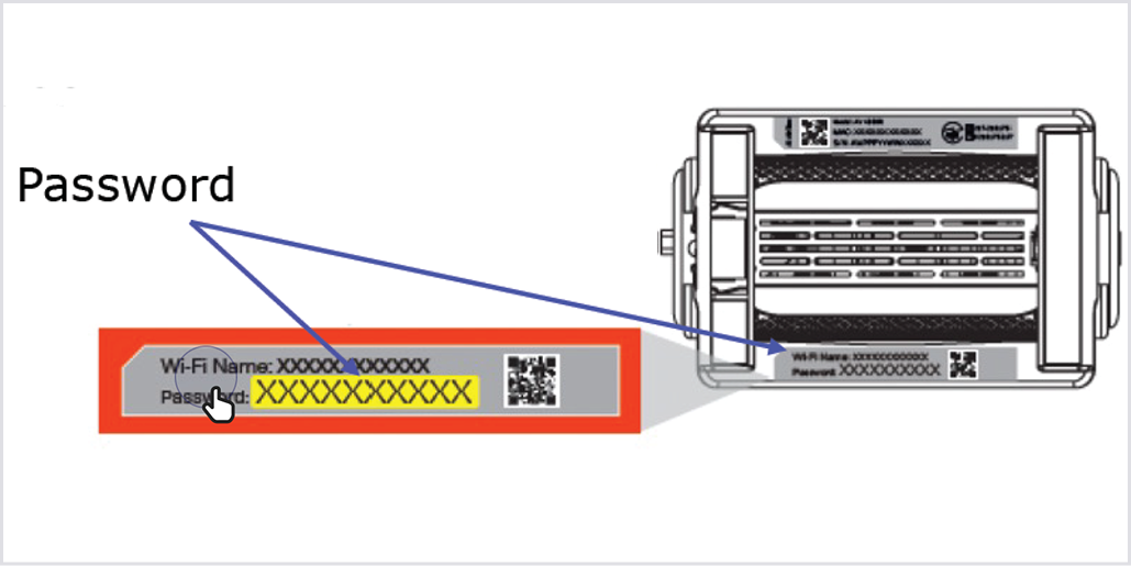 Find your WiFi details at the back of your device.