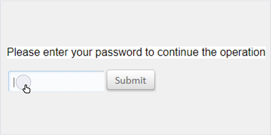 Enter password to continue.