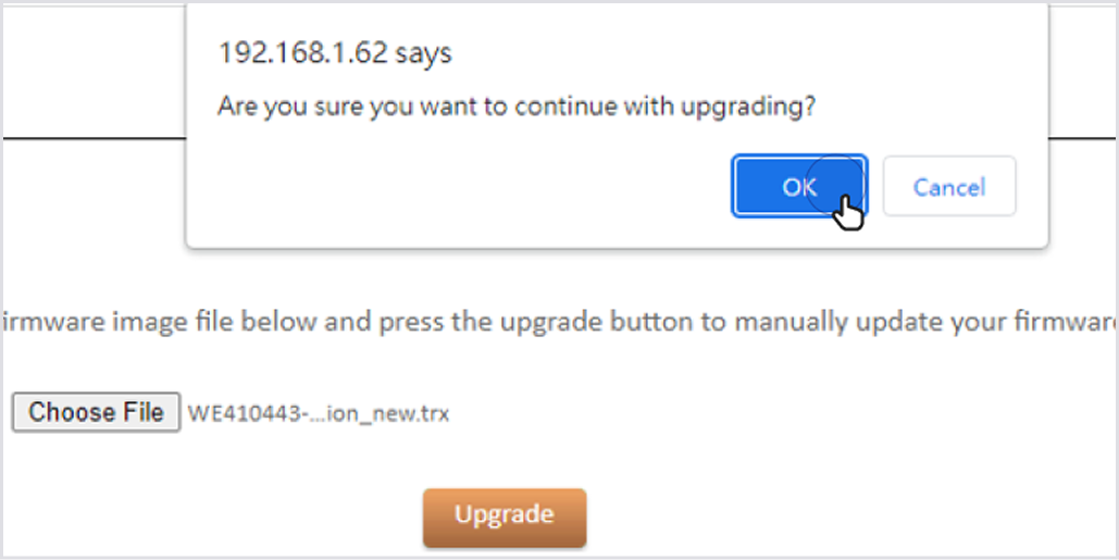 Tap OK in the confirmation box. 