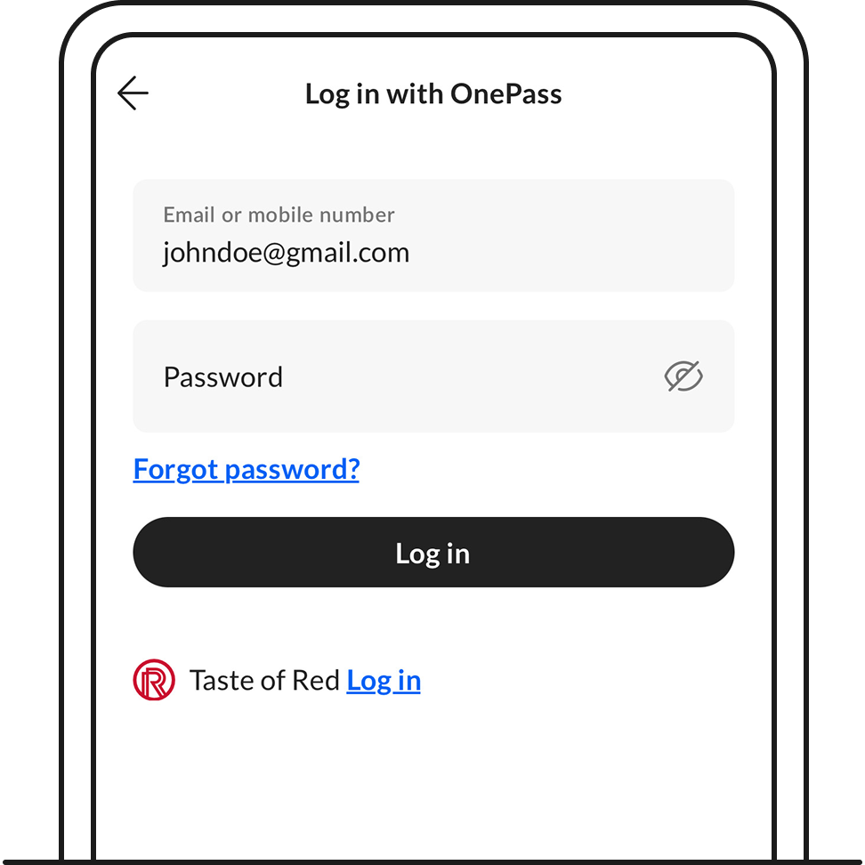 Log in with OnePass on My Singtel app.