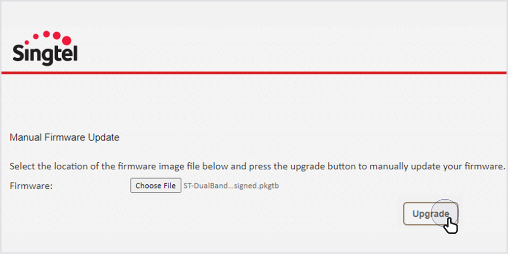 Click Upgrade then OK when prompted to proceed.