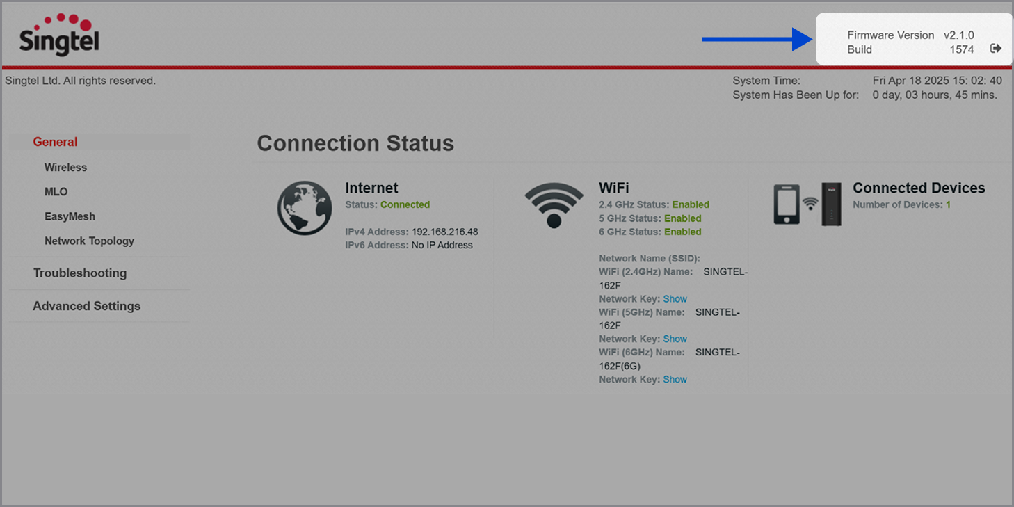 You can check if the upgrade is successful by logging in to your device management platform again and checking the firmware version. 