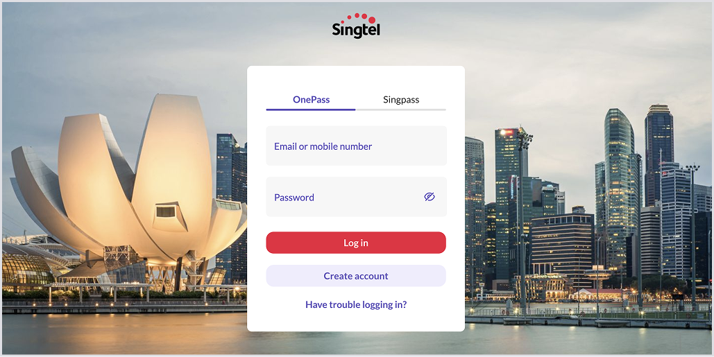 Log in with My Account with OnePass.