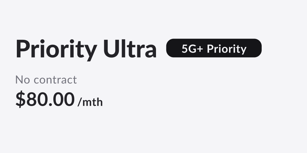 Singtel no contract SIM Only Priority Ultra plan - now on eSIM with unlimited 5G+ data, 1500 mins talktime & 1500 SMS for $80/mth